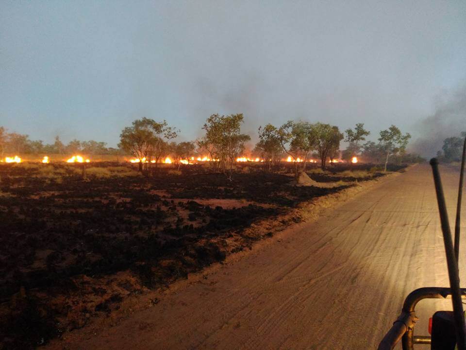 Northern Australia is by far the most fire-prone region of Australia, with enormous bushfires occurring annually in some places.  Photo courtesy Waanyi Garawa Rangers (Jimmy Morrison)